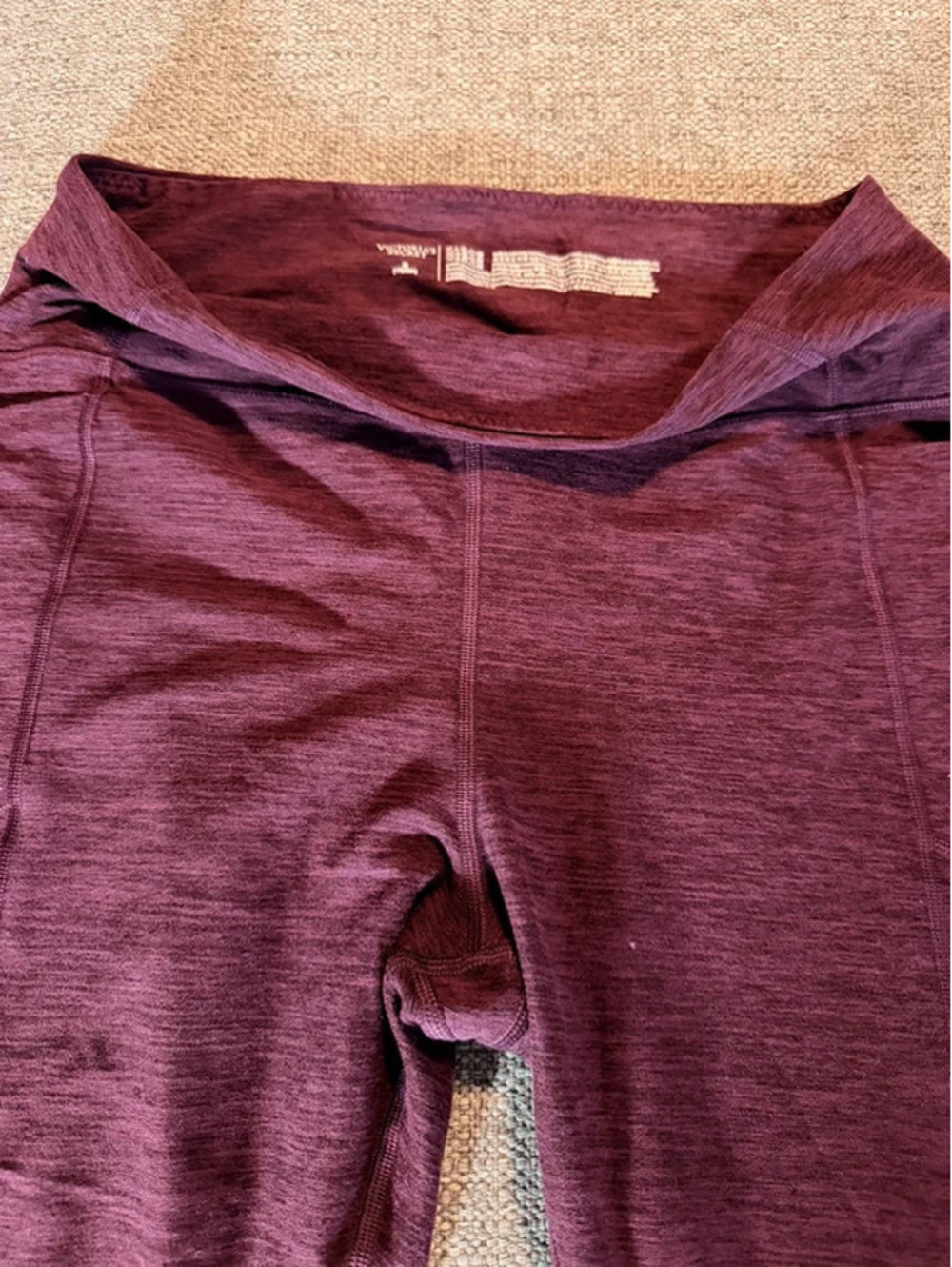 Victoria’s Secret PINK Women’s Leggings Medium Burgundy Maroon Heather yoga
